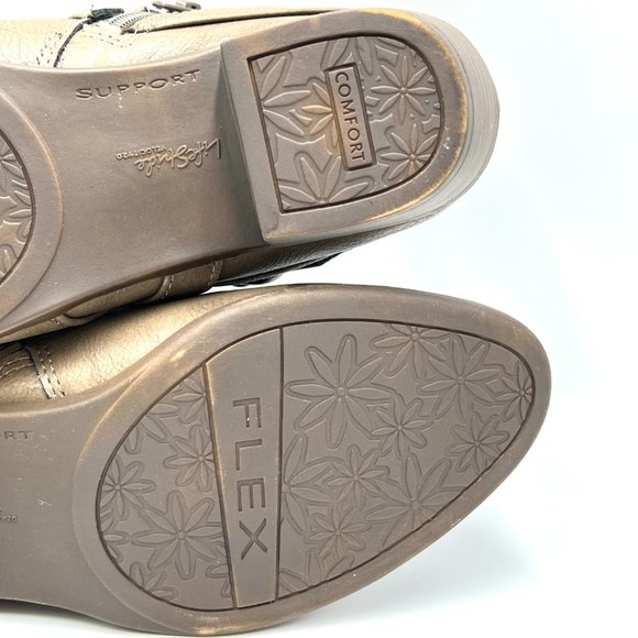 Lifestride Womens Size 7.5 Brown Faux Vegan Leather‎ Ankle Boots Booties Shoes - Picture 11 of 13